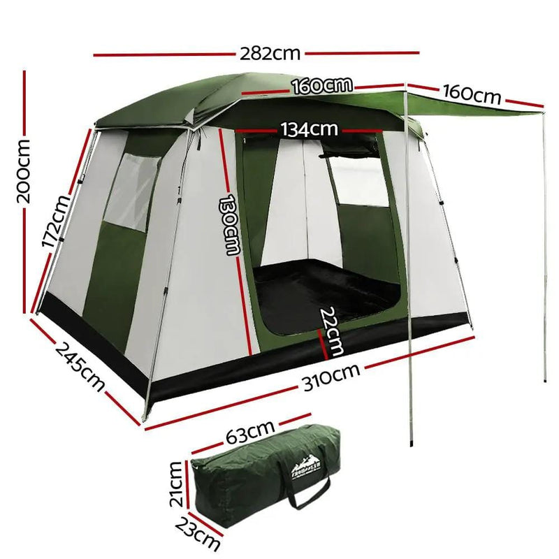 SportZone.co.nz Outdoor > Camping Weisshorn Family Camping Tent 6 Person Hiking Beach Tents Dome Shelter Weisshorn 6 Person Cabin Tent Waterproof