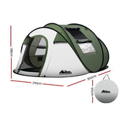 SportZone.co.nz Outdoor Recreation > Camping > Tents Weisshorn Instant Up Camping Tent 4-5 Person Pop up Tents Family Hiking Beach Dome Weisshorn 5 Person Pop Up Camping Tent for Family Beach