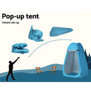 Weisshorn Pop up Camping Shower Toilet Tent Outdoor Privacy Change Room by SportZone.co.nz