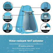Weisshorn Pop up Camping Shower Toilet Tent Outdoor Privacy Change Room by SportZone.co.nz