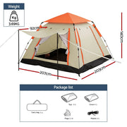 SportZone.co.nz Outdoor Recreation > Camping > Tents Weisshorn 3-4 Person Pop Up Camping Tent Instant Setup Waterproof Weisshorn 3-4 Person Pop Up Tent Instant Setup
