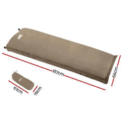 Weisshorn Self Inflating Mattress Camping Sleeping Mat Air Bed Single Coffee by SportZone.co.nz