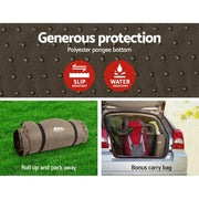 Weisshorn Self Inflating Mattress Camping Sleeping Mat Air Bed Single Coffee by SportZone.co.nz