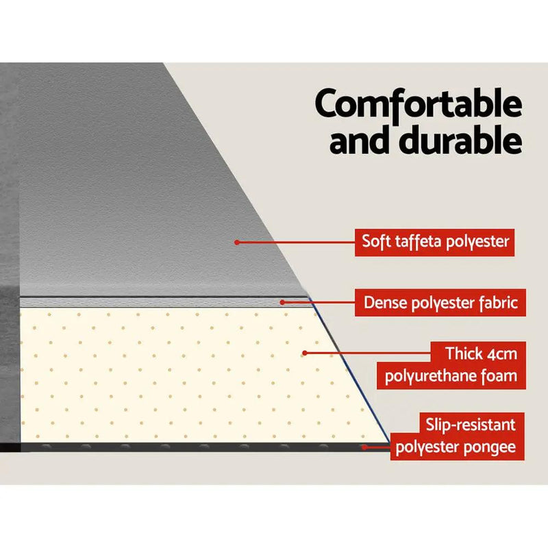 Weisshorn Self Inflating Mattress - Grey by SportZone.co.nz
