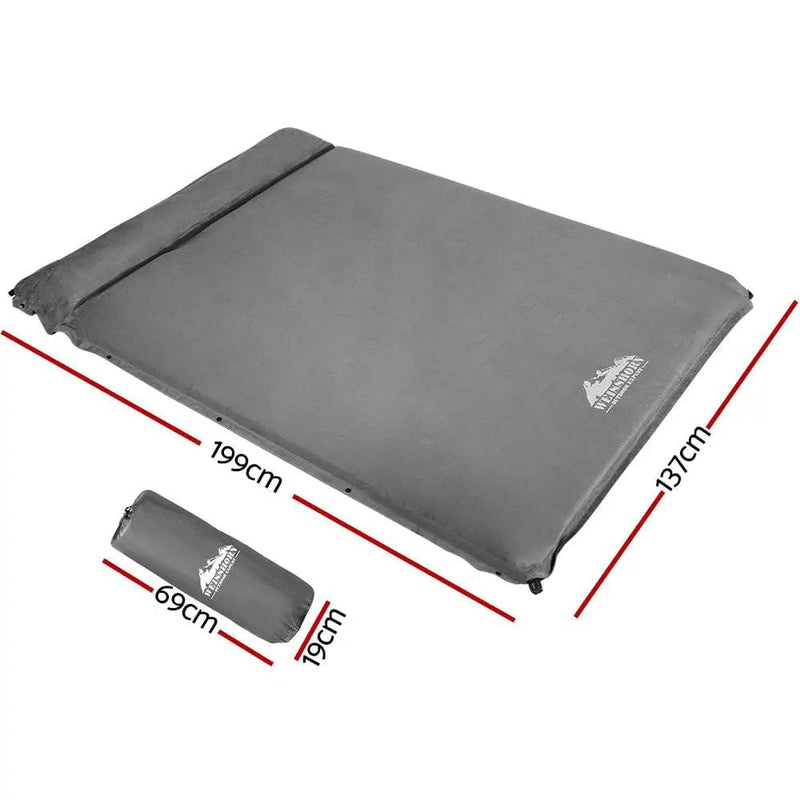 Weisshorn Self Inflating Mattress - Grey by SportZone.co.nz