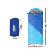 SportZone.co.nz Outdoor > Camping Weisshorn Kids 172cm Thermal Sleeping Bag For Camping And Hiking Blue Weisshorn Kids 172cm Thermal Sleeping Bag Blue Camping