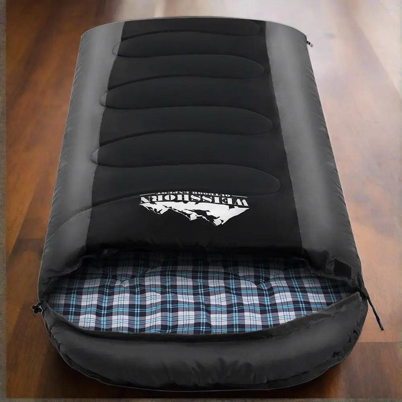 Weisshorn Sleeping Bag Single Thermal Camping Hiking Tent Black -20c by SportZone.co.nz