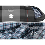 Weisshorn Sleeping Bag Single Thermal Camping Hiking Tent Black -20c by SportZone.co.nz