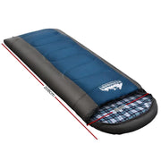 SportZone.co.nz Outdoor > Camping Weisshorn Single Sleeping Bag With Thermals Blue -20C For Camping Hiking Weisshorn Single Sleeping Bag Blue 20C for Camping
