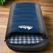 SportZone.co.nz Outdoor > Camping Weisshorn Single Sleeping Bag With Thermals Blue -20C For Camping Hiking Weisshorn Single Sleeping Bag Blue 20C for Camping