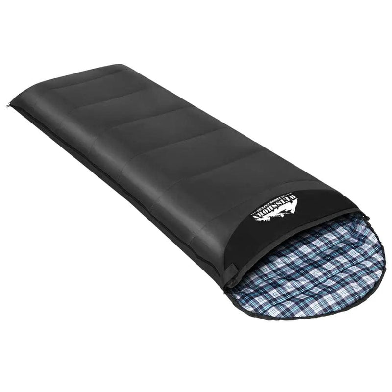 SportZone.co.nz Outdoor > Camping Weisshorn Single Sleeping Bag Thermal Camping For Winter 0C Grey Weisshorn Single Sleeping Bag 0C Winter Thermal Grey