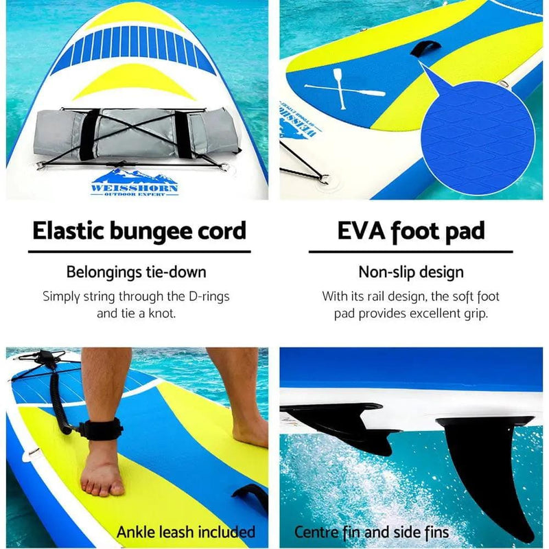 SportZone.co.nz Outdoor Recreation > Boating > Paddleboards Weisshorn 11ft Inflatable Stand Up Paddle Board With Paddle And Pump Weisshorn 11ft Inflatable Stand Up Paddle Board