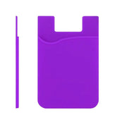 Purple Silicone Card Holder Pocket Case Wallet Pouch Sticker Cellphone Phone by salelink.co.nz