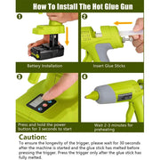 Cordless Hot Glue Gun Compatible with Ryobi 18V Battery by salelink.co.nz