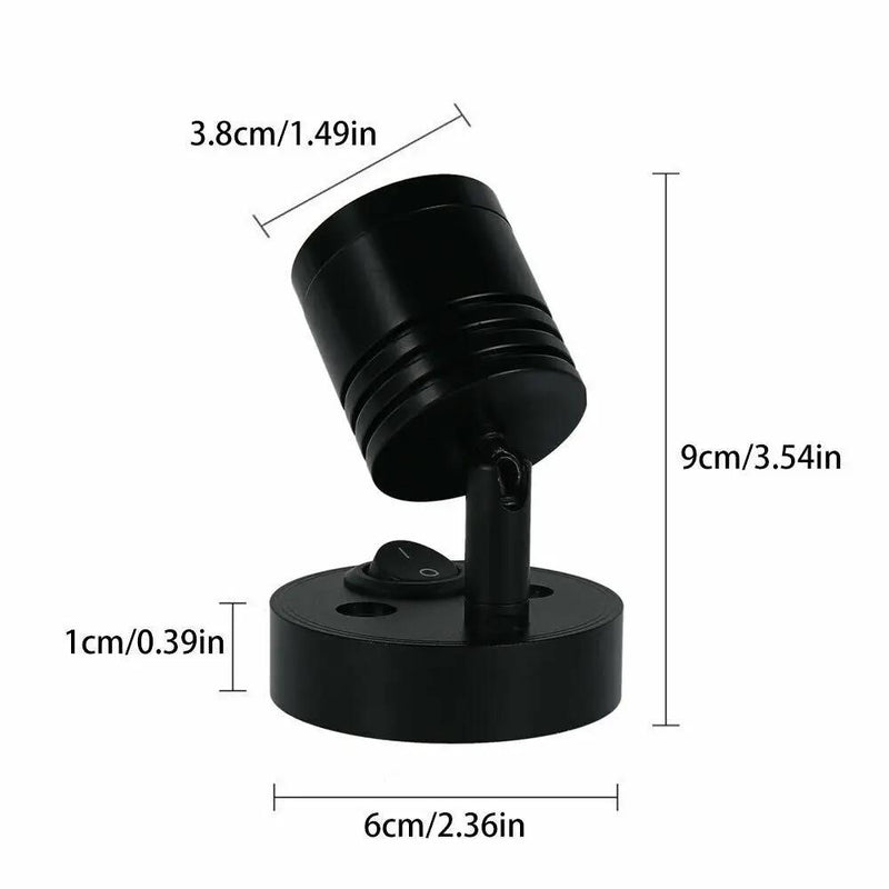 2Pcs 12V LED Interior Spot Reading Light Wall Lamp Switch For Caravan Camper by salelink.co.nz
