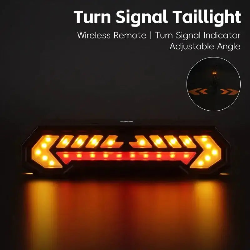 Habicare Wireless Turn Signal Bike Tail Light with Projection, 6 Modes (Rechargeable & Waterproof) Wireless Turn Signal Bike Tail Light with Projection, 6 Modes (Rechargeable & Waterproof)