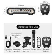 Habicare Wireless Turn Signal Bike Tail Light with Projection, 6 Modes (Rechargeable & Waterproof) Wireless Turn Signal Bike Tail Light with Projection, 6 Modes (Rechargeable & Waterproof)
