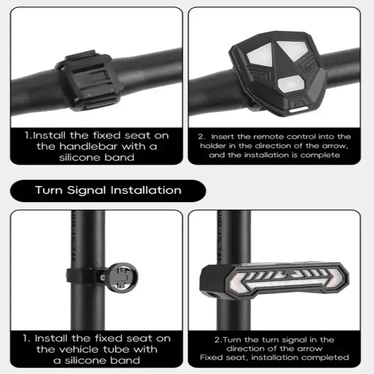 Habicare Wireless Turn Signal Bike Tail Light with Projection, 6 Modes (Rechargeable & Waterproof) Wireless Turn Signal Bike Tail Light with Projection, 6 Modes (Rechargeable & Waterproof)