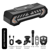 Habicare Wireless Turn Signal Bike Tail Light with Projection, 6 Modes (Rechargeable & Waterproof) Wireless Turn Signal Bike Tail Light with Projection, 6 Modes (Rechargeable & Waterproof)