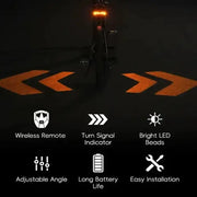 Habicare Wireless Turn Signal Bike Tail Light with Projection, 6 Modes (Rechargeable & Waterproof) Wireless Turn Signal Bike Tail Light with Projection, 6 Modes (Rechargeable & Waterproof)