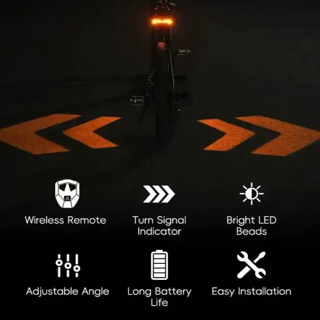 Habicare Wireless Turn Signal Bike Tail Light with Projection, 6 Modes (Rechargeable & Waterproof) Wireless Turn Signal Bike Tail Light with Projection, 6 Modes (Rechargeable & Waterproof)