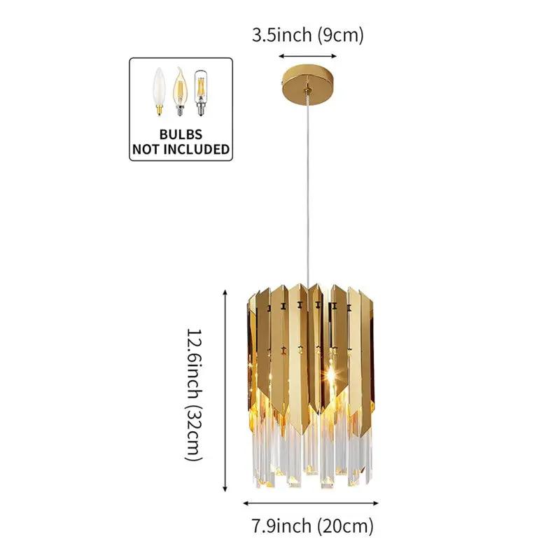 Modern Crystal Pendant Light Gold by salelink.co.nz