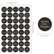400 PCS Printed Spice Jar and Pantry Label Set Chalkboard Round Stickers Labels by salelink.co.nz