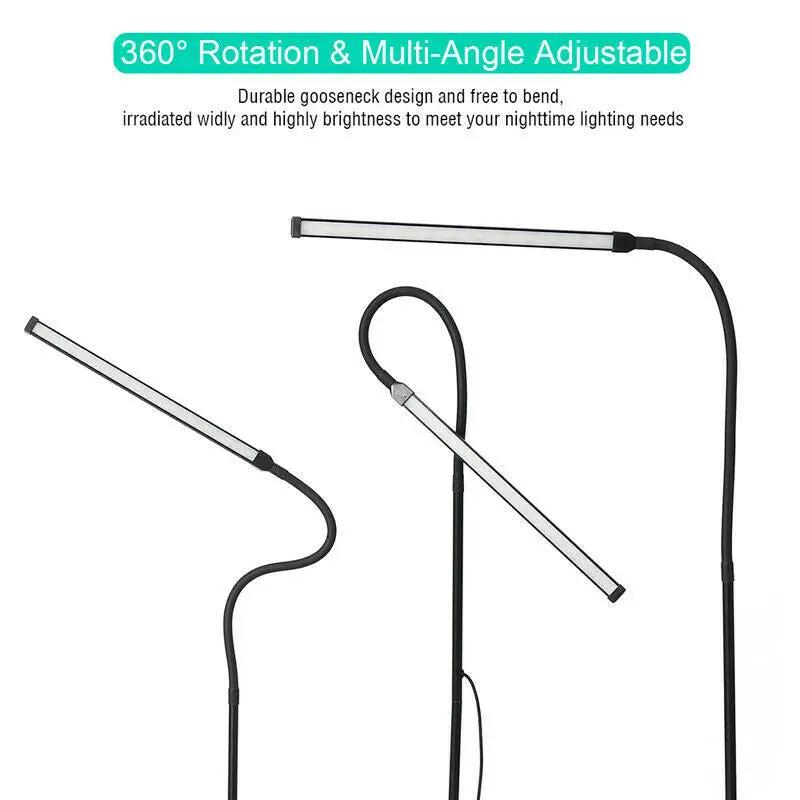 USB Adjustable LED Floor Lamp Reading Dimmable Light by salelink.co.nz