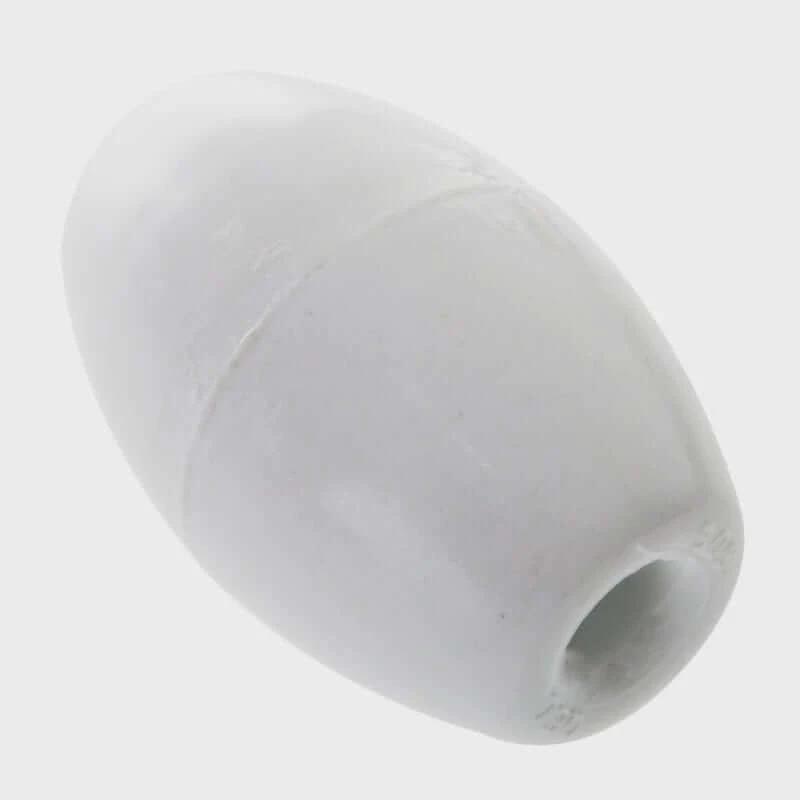 white fishing net float 85 gramsfloatation  WHITE - 80 mm length, 50 mm width, designed for fishing nets.