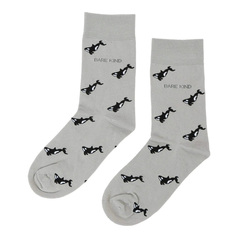 Save the Orca Small Motif Socks by Barekind NZ