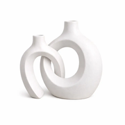 Frankly Cotton Sculptural Ceramic Vase Set by Nest & Stem Homewares