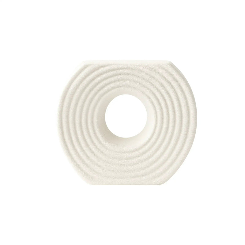 Frankly Cotton Textured Ceramic Circular Vases by Nest & Stem Homewares