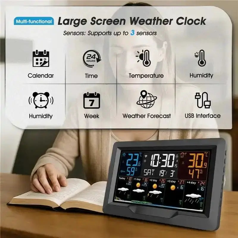 Wi-Fi 4-in-1 Weather Station with TUYA App & Date Display by Habicare