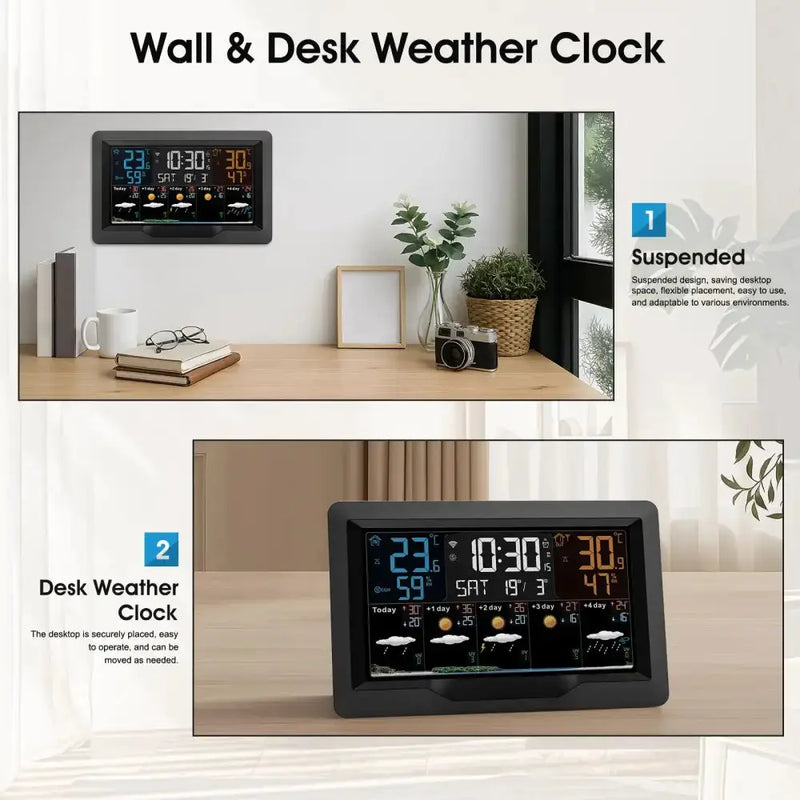 Wi-Fi 4-in-1 Weather Station with TUYA App & Date Display by Habicare