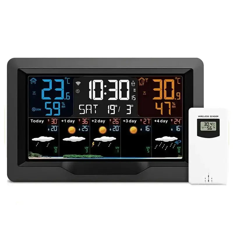 Wi-Fi 4-in-1 Weather Station with TUYA App & Date Display by Habicare