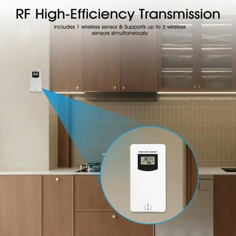 Wi-Fi 4-in-1 Weather Station with TUYA App & Date Display by Habicare