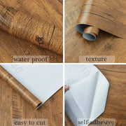 Wide Wood Grain PVC Wallpaper (40cm & 55cm) (available in 5 designs) by Habicare