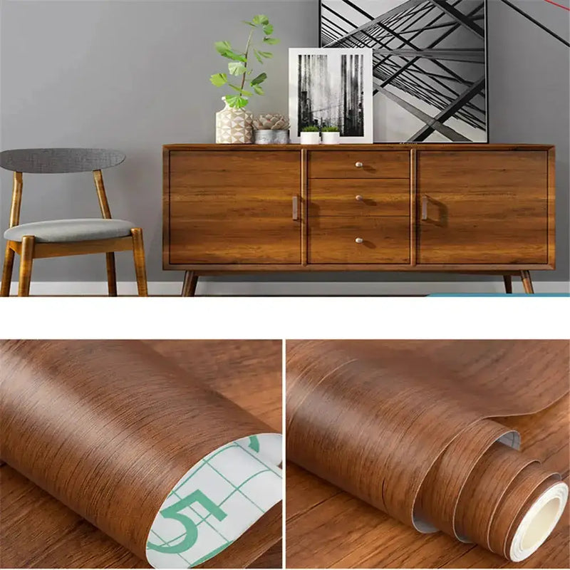 Wide Wood Grain PVC Wallpaper (40cm & 55cm) (available in 5 designs) by Habicare