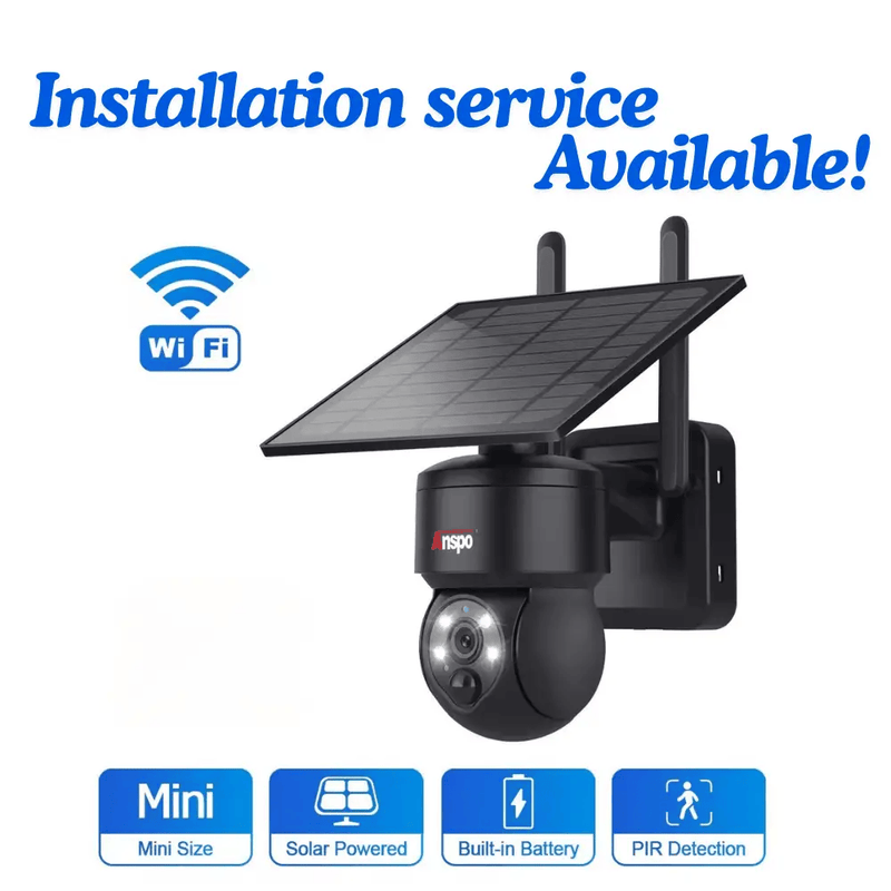 Kiwi Grab Kiwi Grab Anspo WIFI SOLAR security camera wireless free batteries and 64GB card Black Anspo WIFI SOLAR security camera wireless free batteries and 64GB card Black