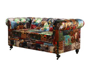 Chesterfield Patchwork 2 Seater Sofa by BroDeals