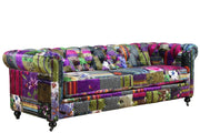 Chesterfield Patchwork 3 Seater Sofa by BroDeals