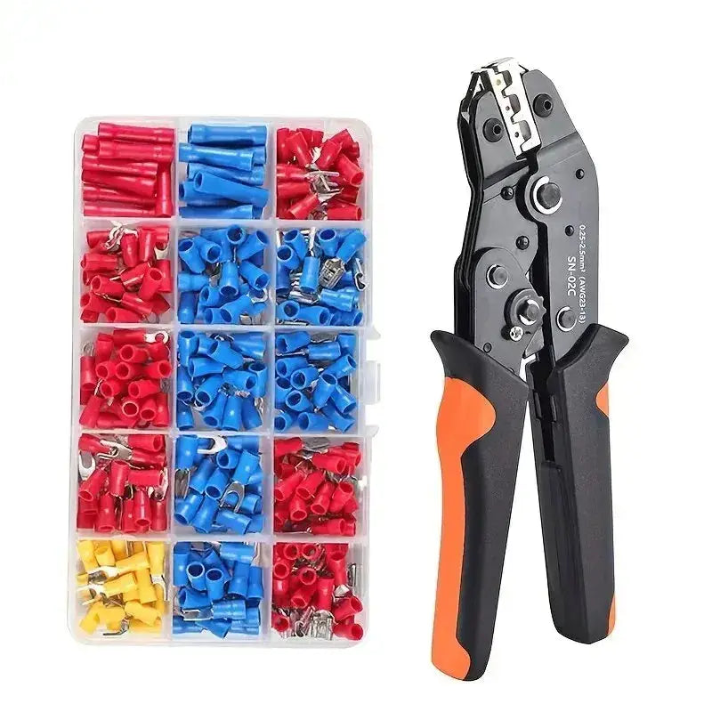 Wire Crimping Tool & Connector Assortment Kit by Habicare