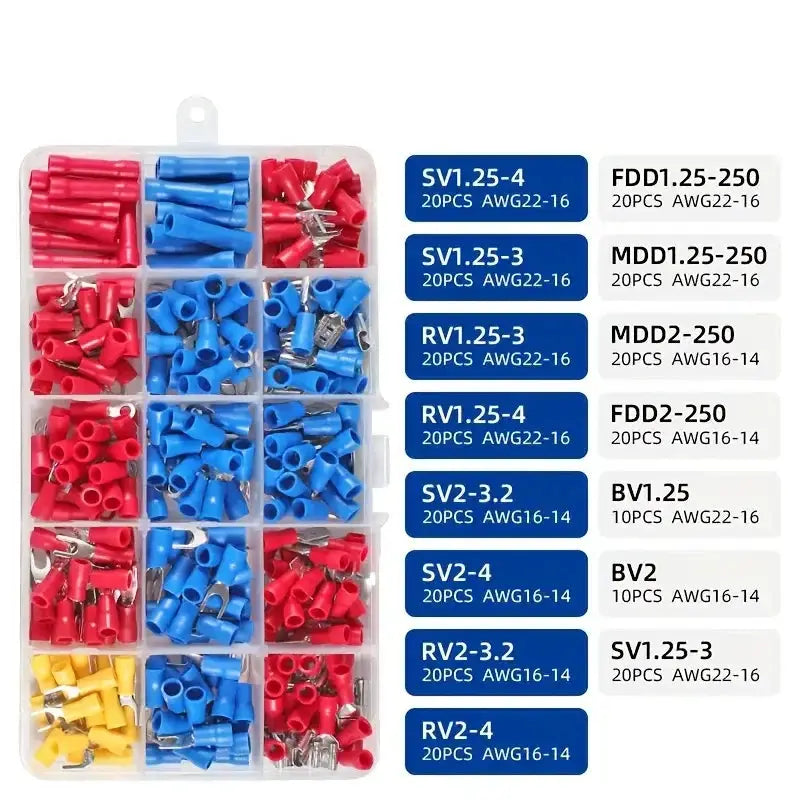 Wire Crimping Tool & Connector Assortment Kit by Habicare