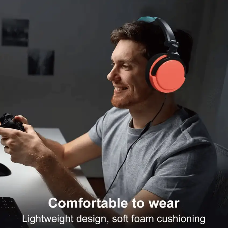 Wired Gaming Headset with Microphone & Volume Control by techplus