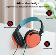 Wired Gaming Headset with Microphone & Volume Control by techplus