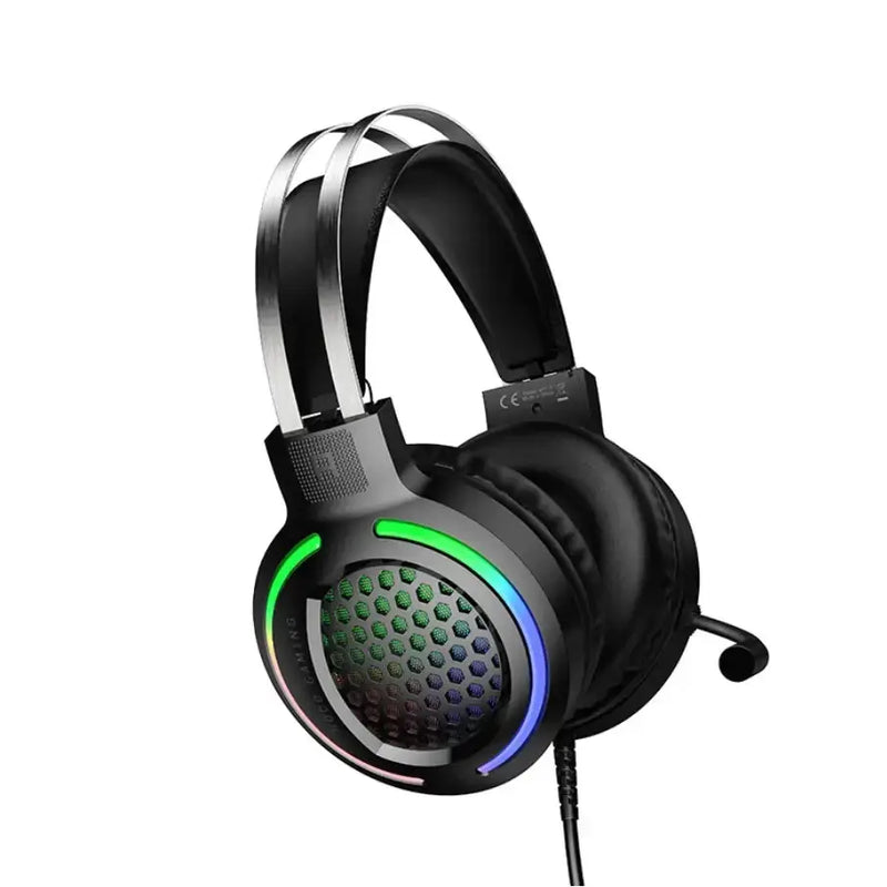 techplus Wired Gaming Headset with 50mm Drivers, Mic & Tri-Color LED (W117) TechPlus W117 Wired Gaming Headset With 50mm Drivers