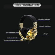 Wired Gaming Headset with Mic & LED (2 colours available) by Habicare