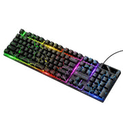 techplus Wired Gaming Keyboard with RGB Rainbow Light & 6-Key Anti-Ghosting (GM701) GM701 RGB Rainbow Keyboard 6 Key Anti Ghosting