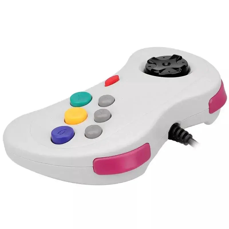 Wired Sega Saturn Controller – Classic USB Gamepad (available in Black & White) by Habicare