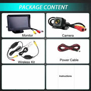 Wireless 4.3" Rear View Monitor & Parking Kit by Habicare